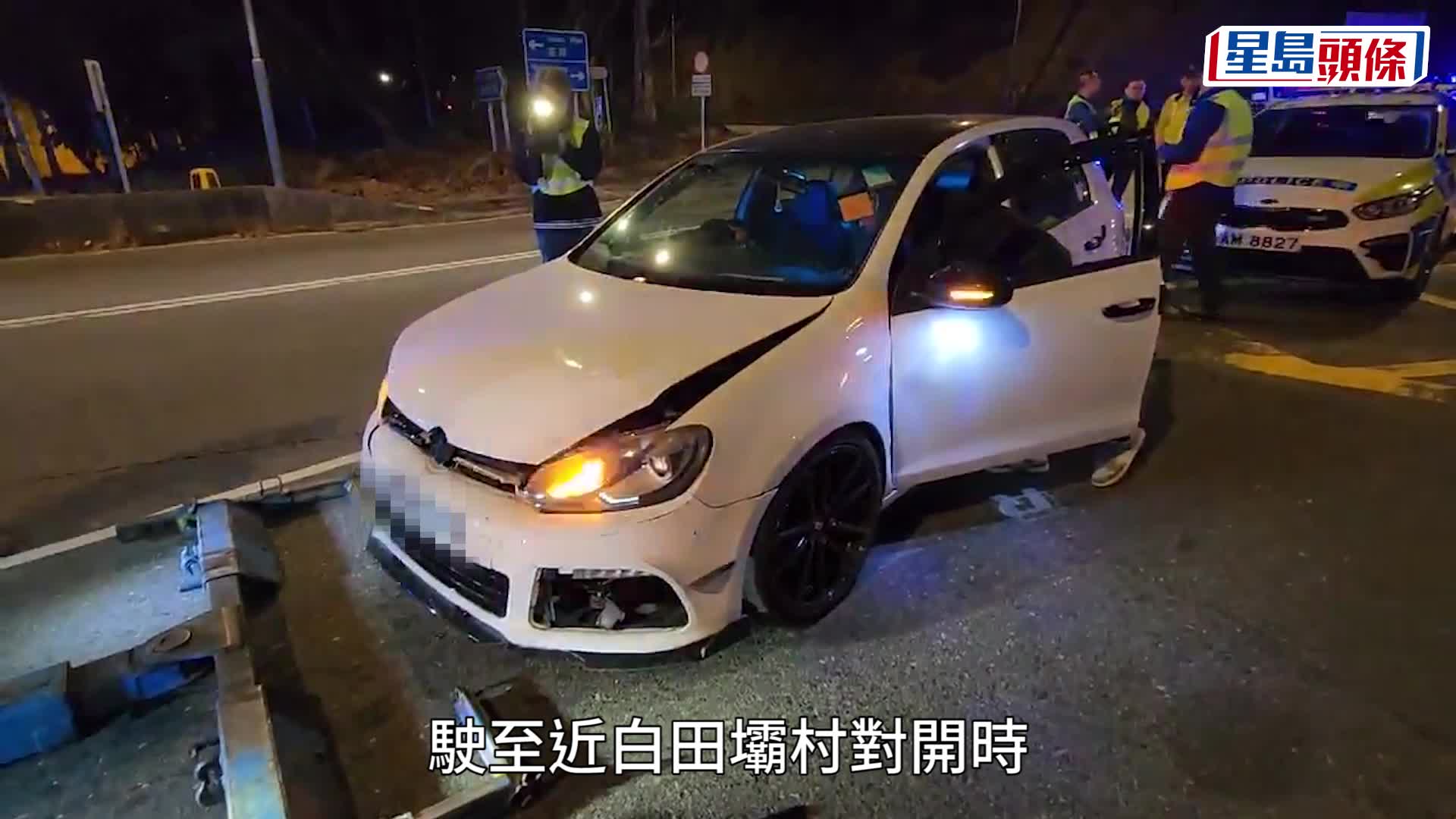 荃錦公路九巴與私家車相撞 21人受傷