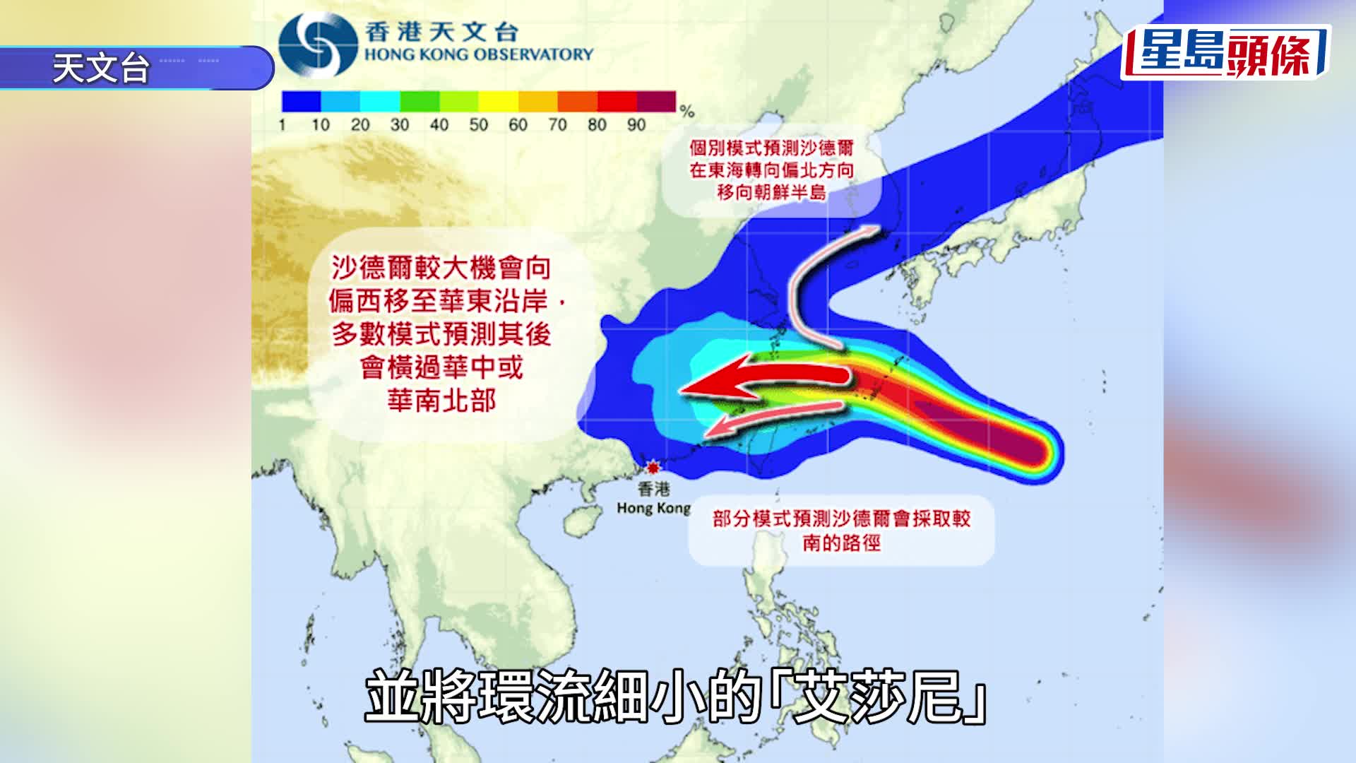 天文台︱9.1開學日勢落大雨？颱風沙德爾剷內陸後料「弧形」轉向 趨近華南影響香港