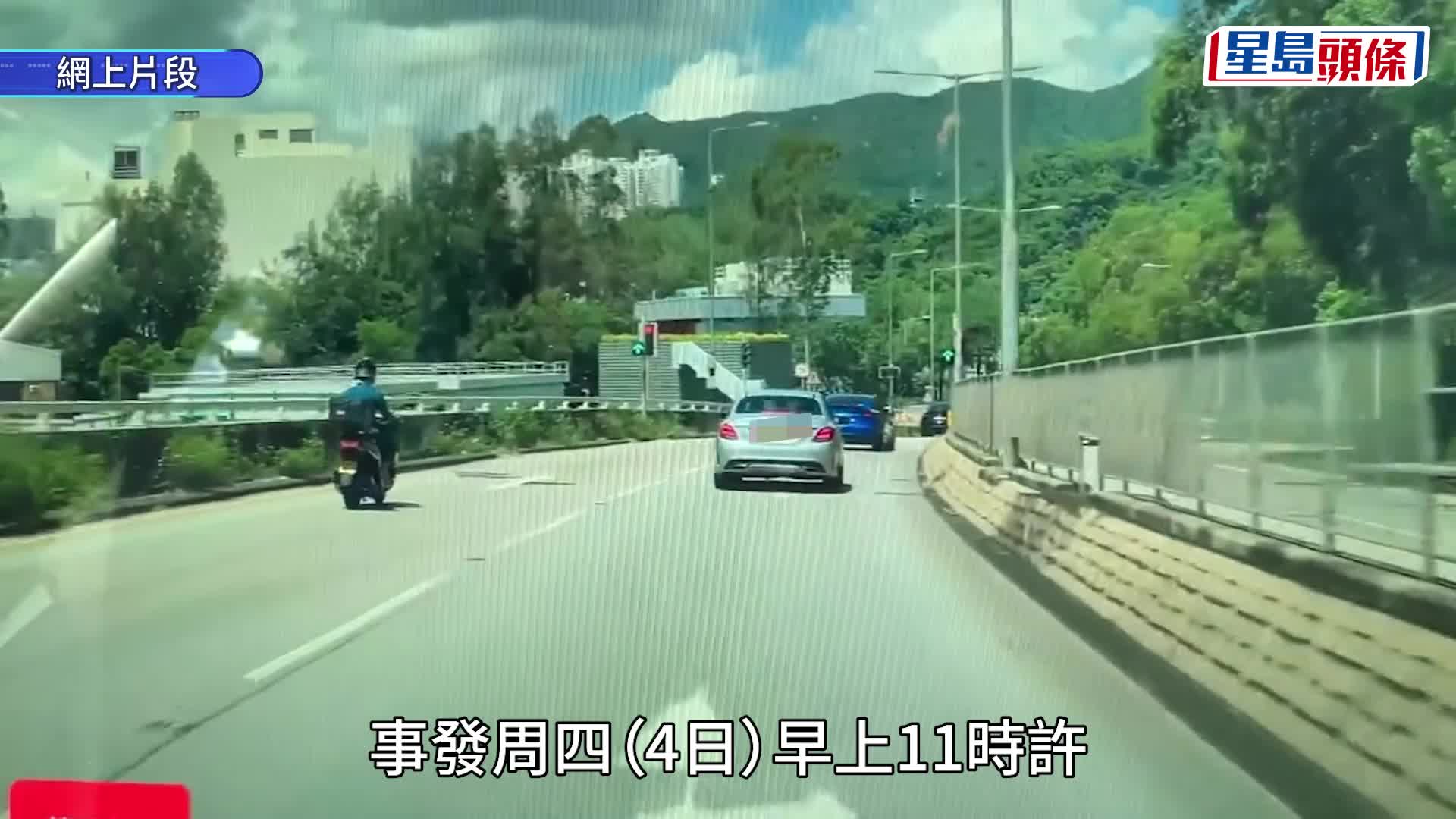 車cam直擊｜大埔私家車撼電單車 女司機落車後竟做一事無理鐵騎士 網民鬧爆