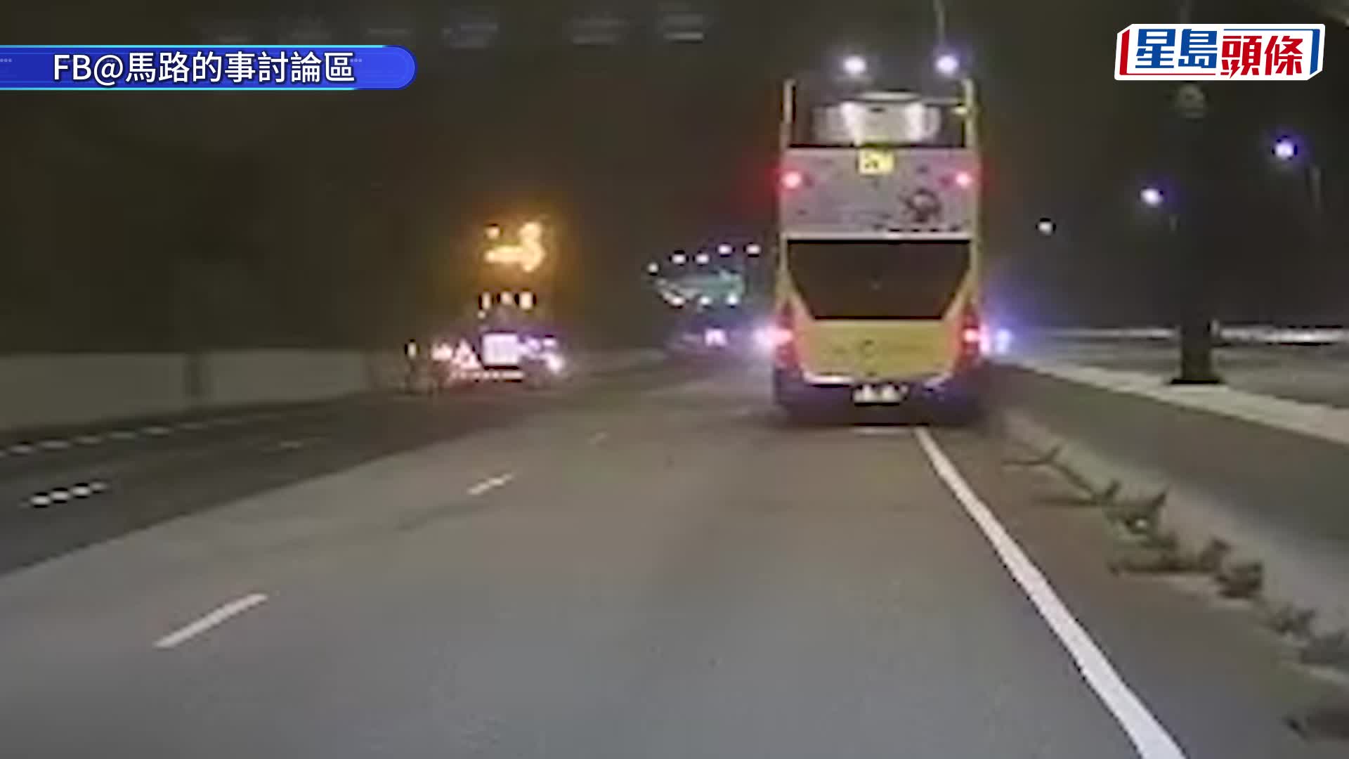 車Cam直擊｜北大嶼山公路E21A城巴直撼箭嘴車 至少20人輕傷