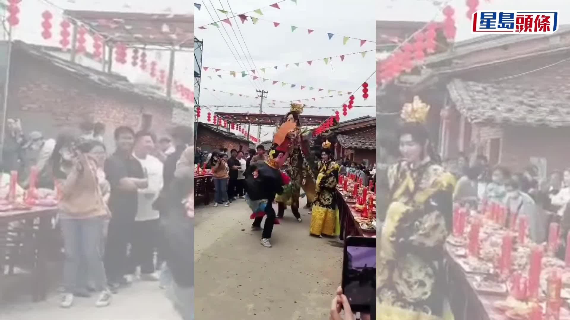  扮福建遊神「趙世子」被轟冒犯神明，網紅拍片道歉。