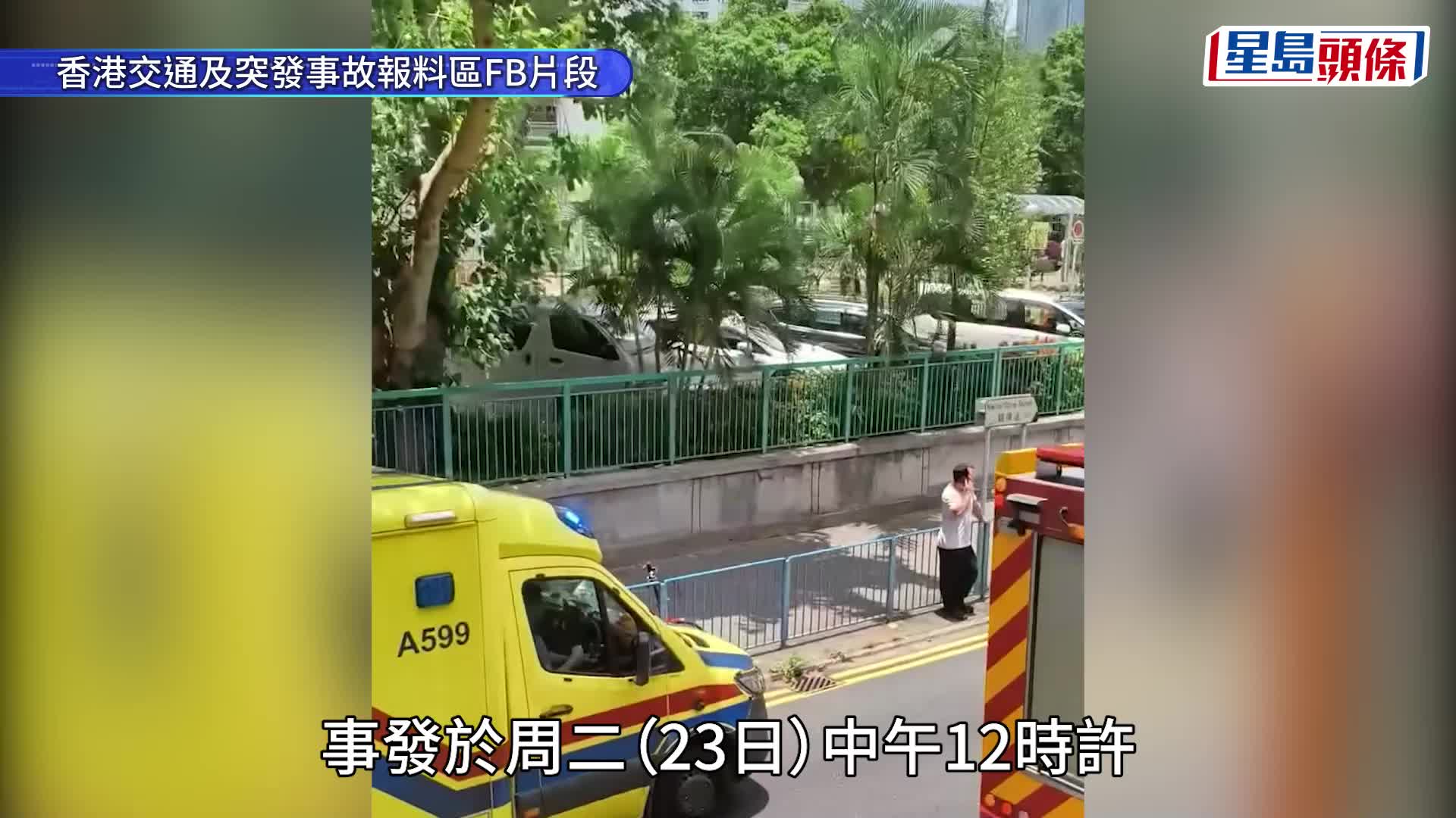消防到場營救。網上圖片