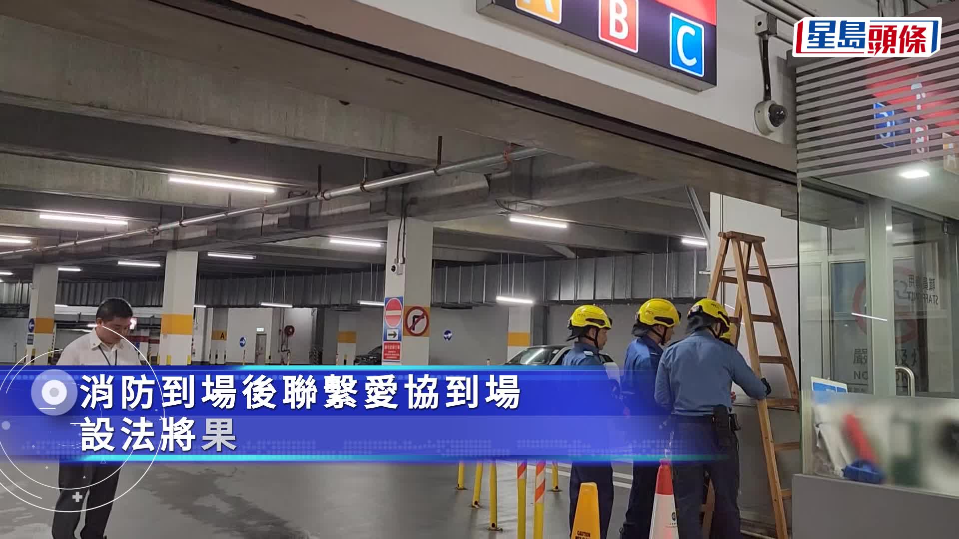 消防到場進行拯救。黎志偉攝