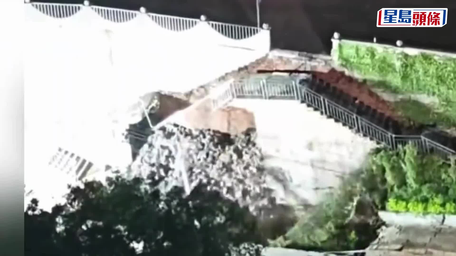 廣西南寧北大橋出現地陷，1300多人連夜搶修。