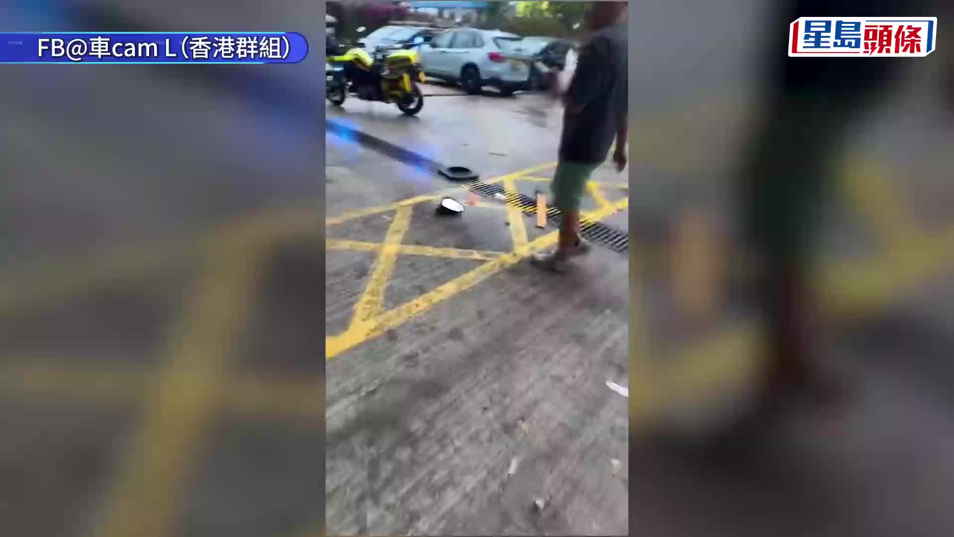 元朗驗車場保時捷脫繮狂飆 剷起七人車白煙四起 司機受傷｜有片