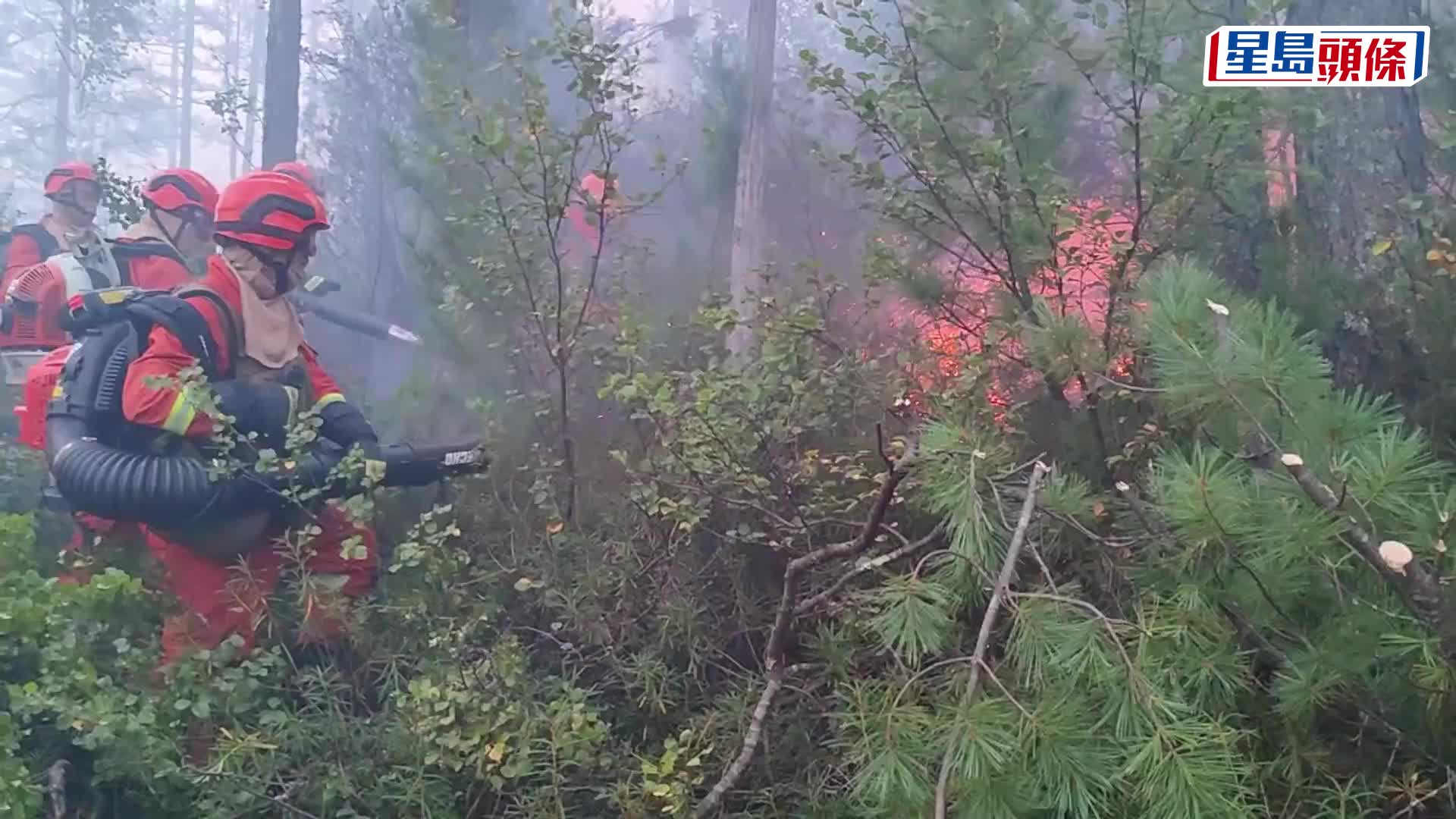 內蒙古大興安嶺森林發生多宗火災，動員5000人滅火。中新社