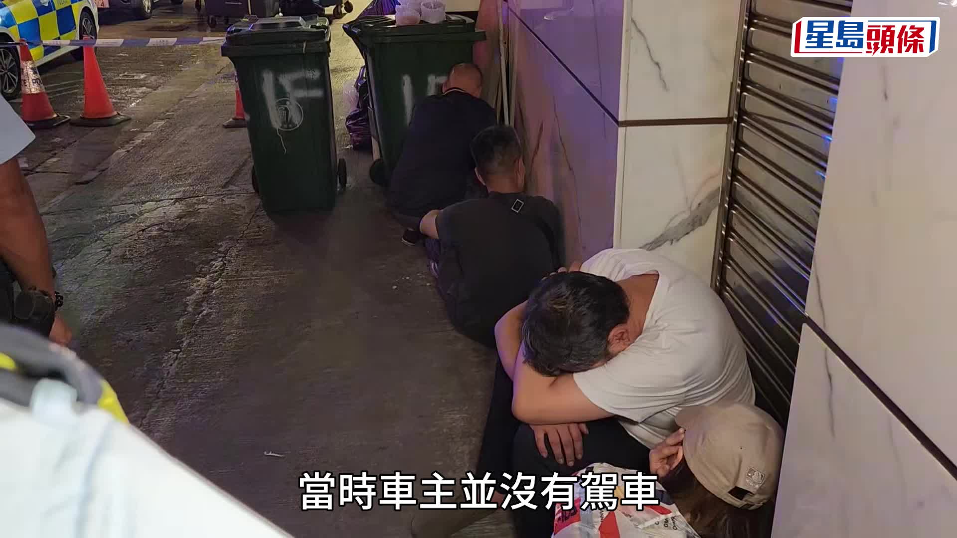 旺角可疑私家車遇查，4人被帶署調查。黎志偉攝