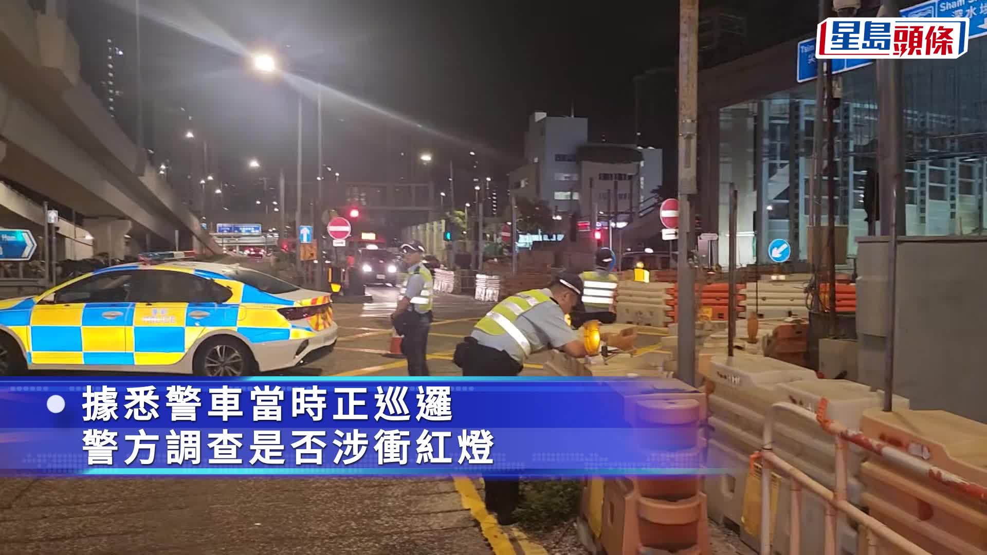 油麻地警車的士十字路口相撞 警調查是否有人衝燈