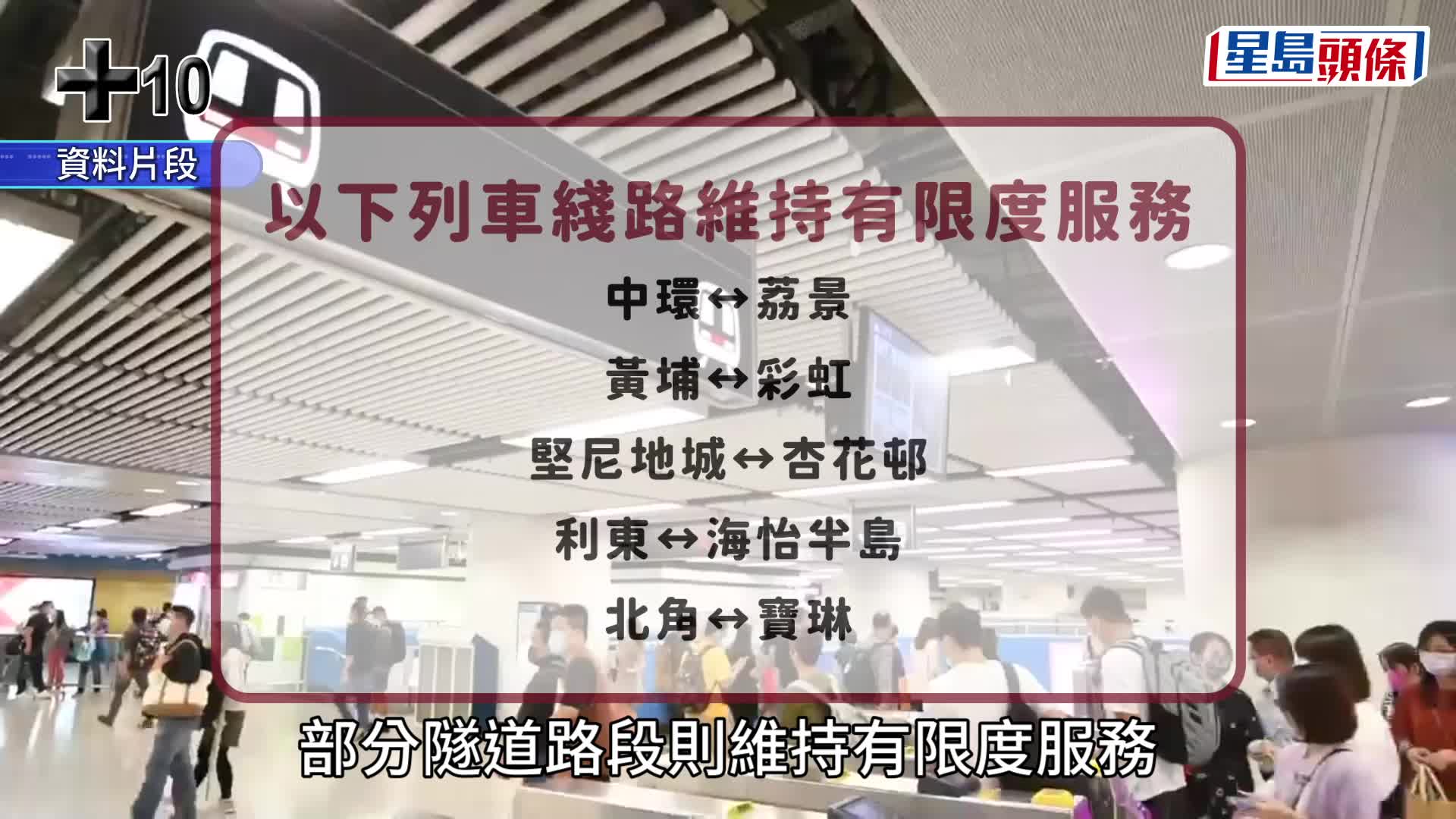 韋帕颱風．交通消息｜港鐵：8號風球服務大致正常 9號風球露天段停駛 即睇受影響重鐵路段