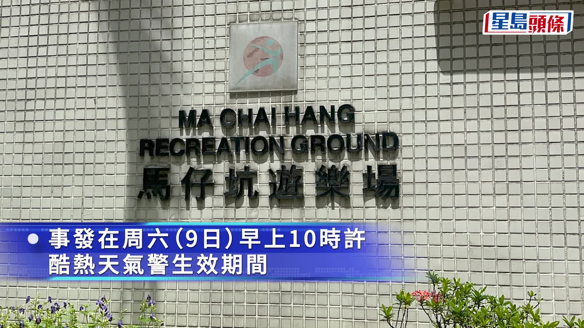 工人在天橋頂清理樹葉時暈倒昏迷送院。梁國峰攝
