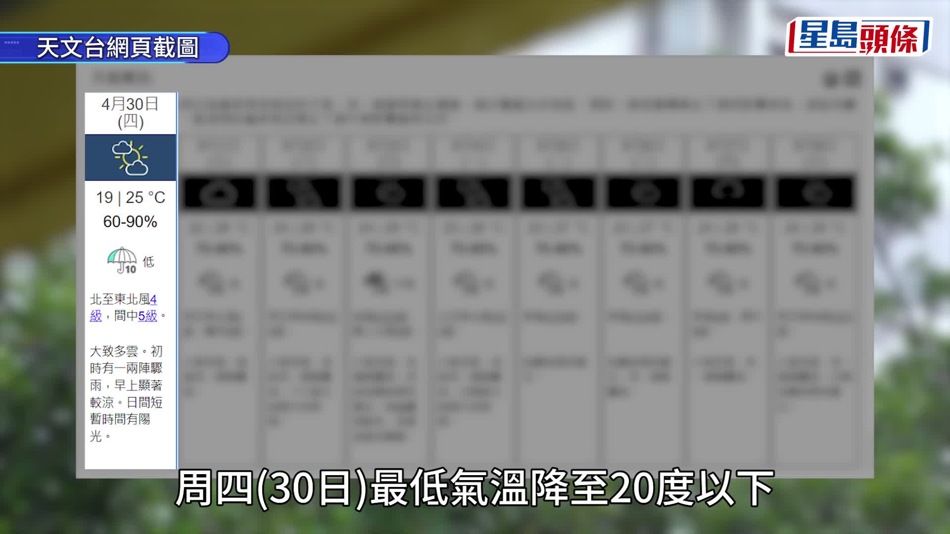 天文台特別天氣提示：強雷雨區正向東發展 未來兩三小時驟雨增多 下午雨勢有時頗大。資料圖片
