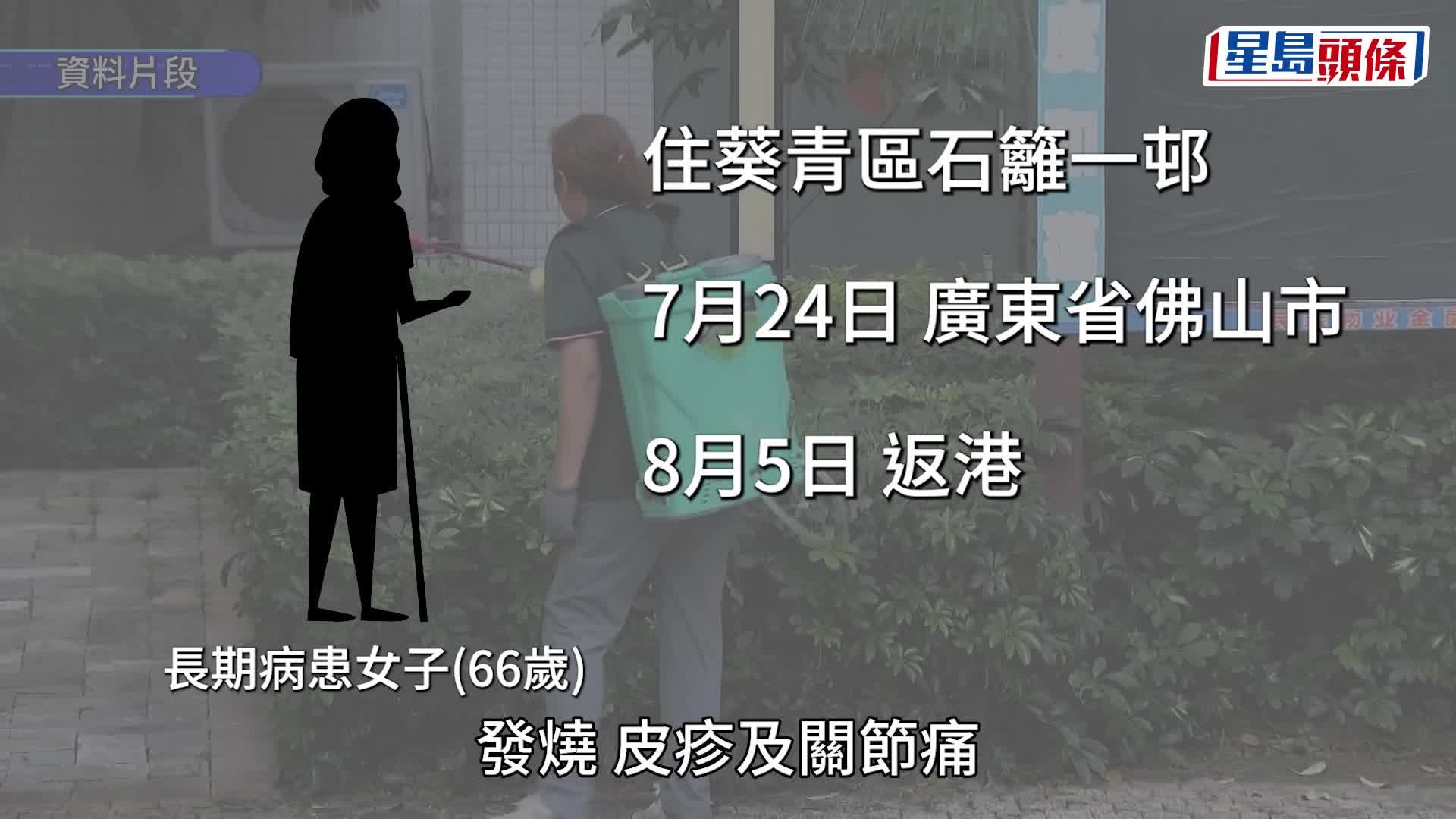 基孔肯雅熱︱新增一宗輸入個案 患者居於石籬一邨 另有一宗可能個案居於西灣河街