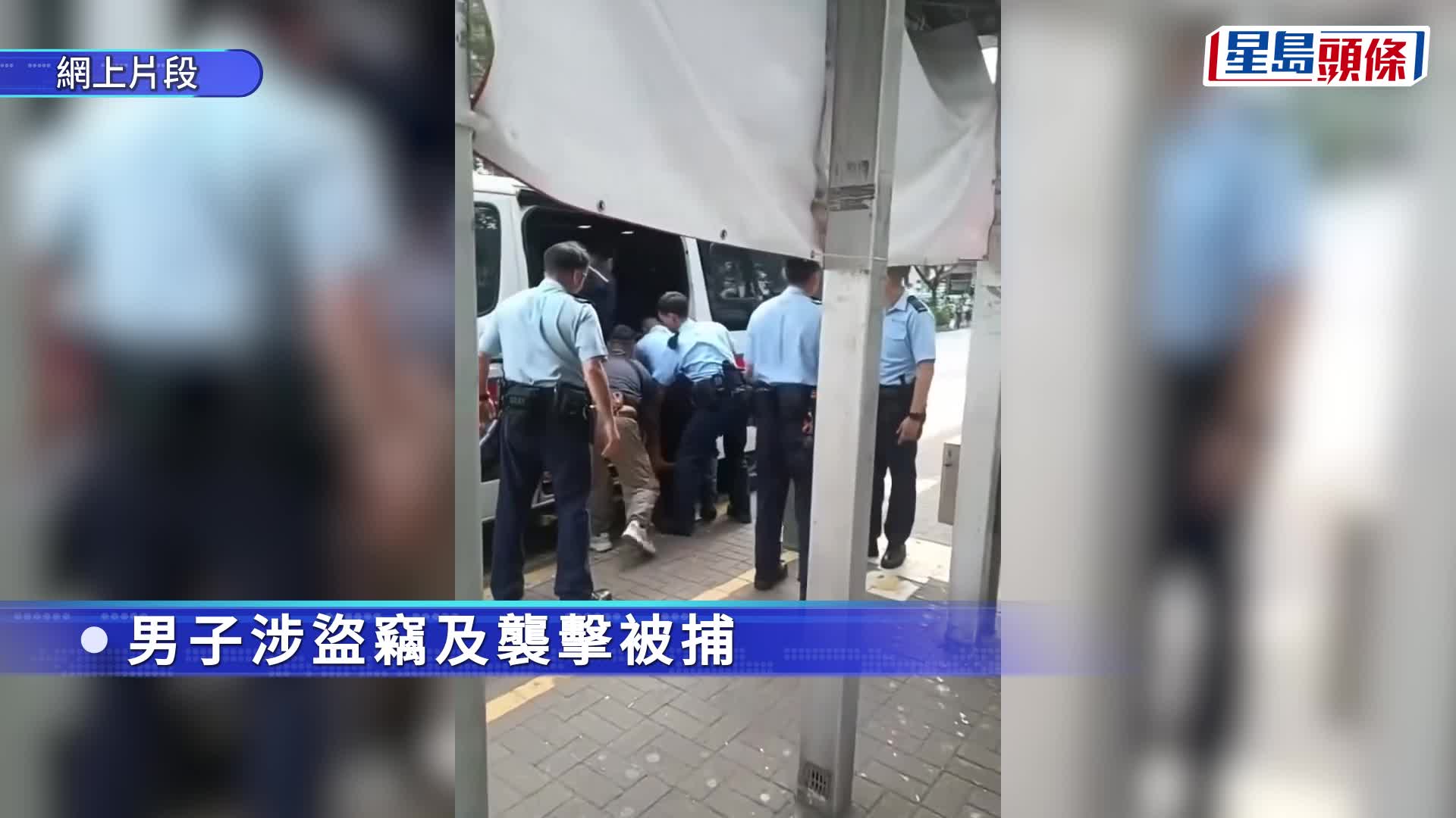 內地男偷上水店舖豬肉鈎 逃脫不果失控咆哮 警按地制服｜網民直擊