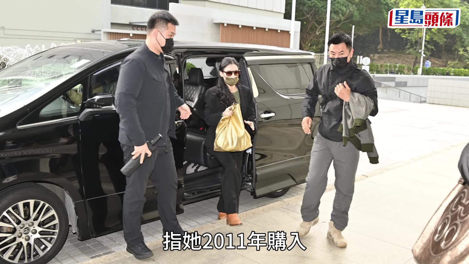 张栢芝「全黑造型」现身法院 遭入禀违反经理人合约被追讨4276万