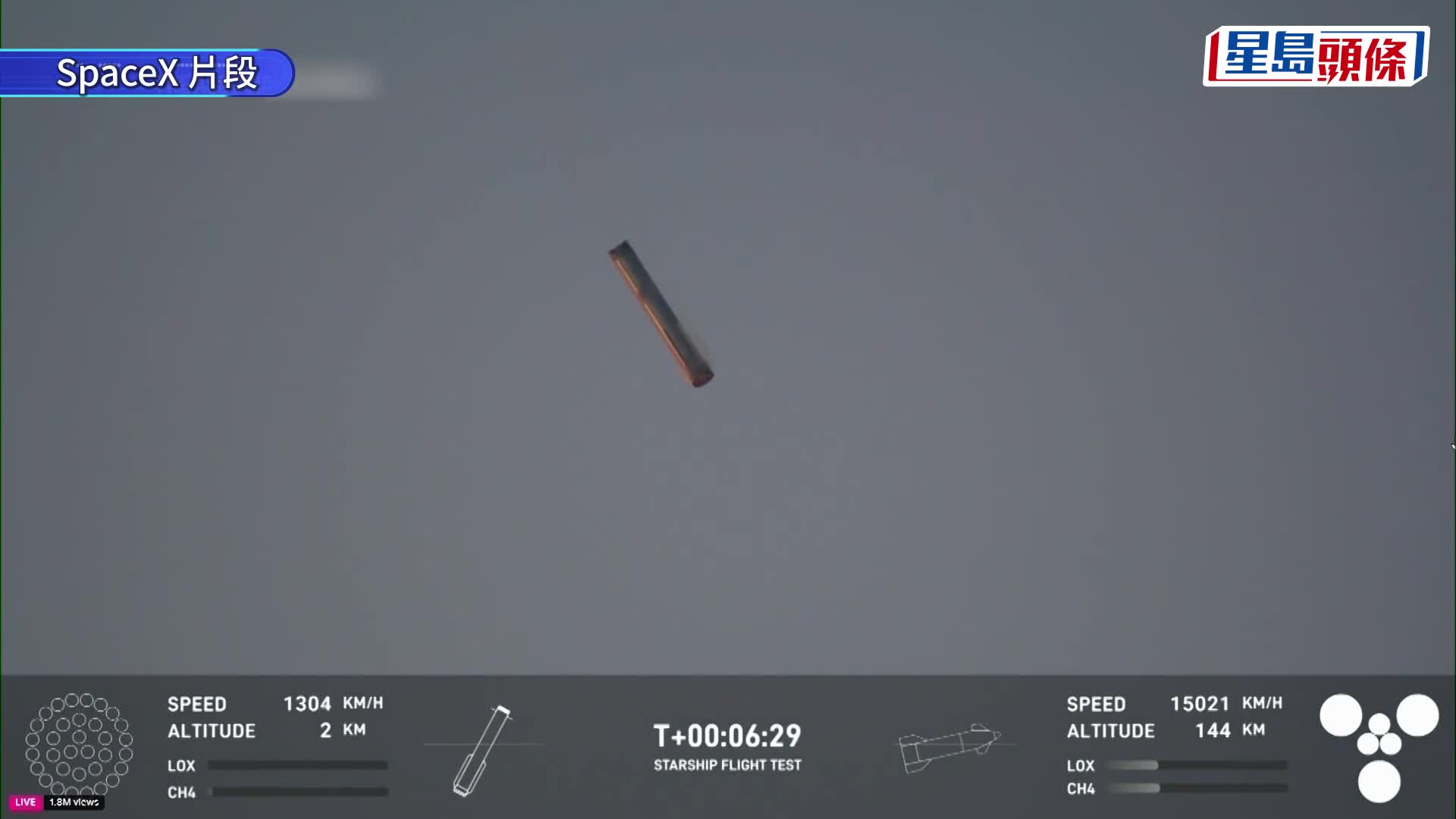 SpaceX發射塔上被稱為「筷子」的巨大機械臂，成功「夾住」返回地面的助推器。路透社