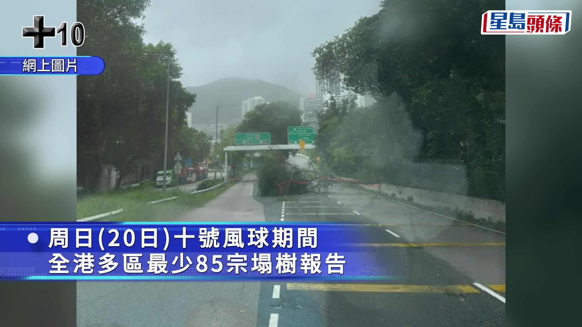 港島華富附近有地盤冧棚架。網圖