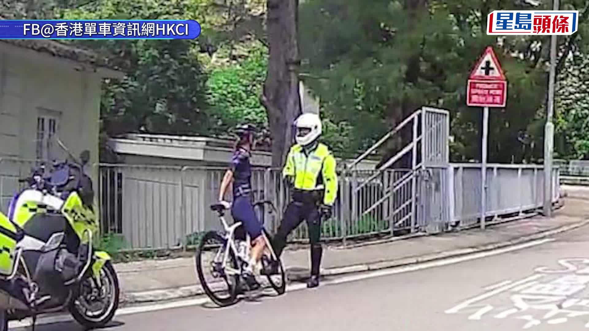 車Cam直擊｜淺水灣道單車手衝燈 交通警當場斷正 網民：呢次要讚阿Sir