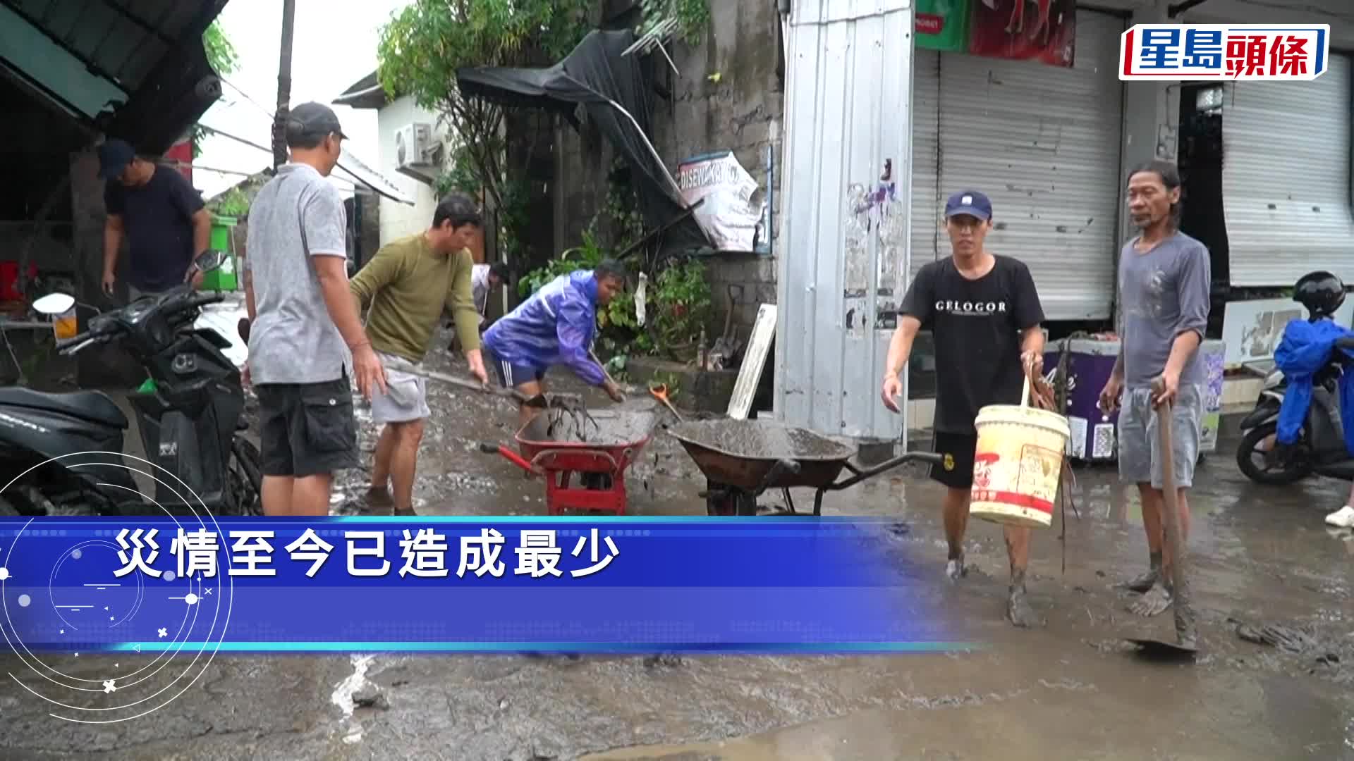 峇里島暴雨成災最少9死，首府登巴薩嚴重水浸。法新社