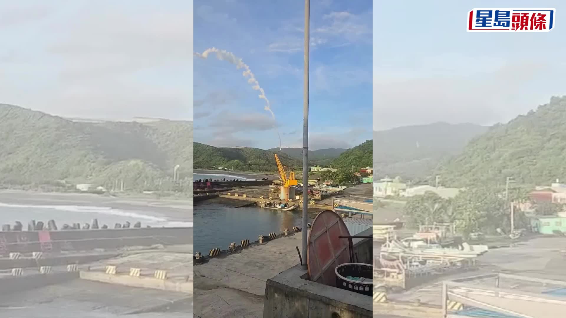 台灣屏東九鵬基地試射火箭偏軌墜山區。 threads