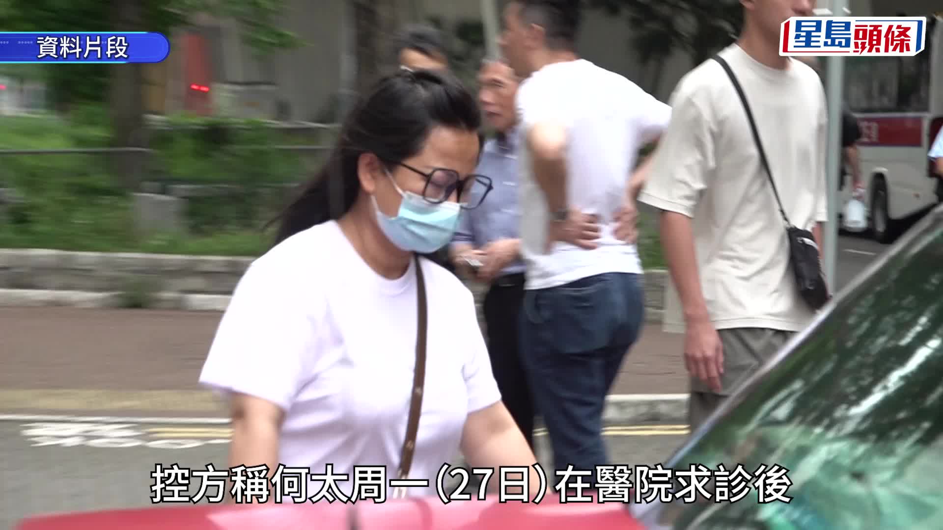 何伯何太涉互毆案早上在區域法院首次聆訊。盧江球攝