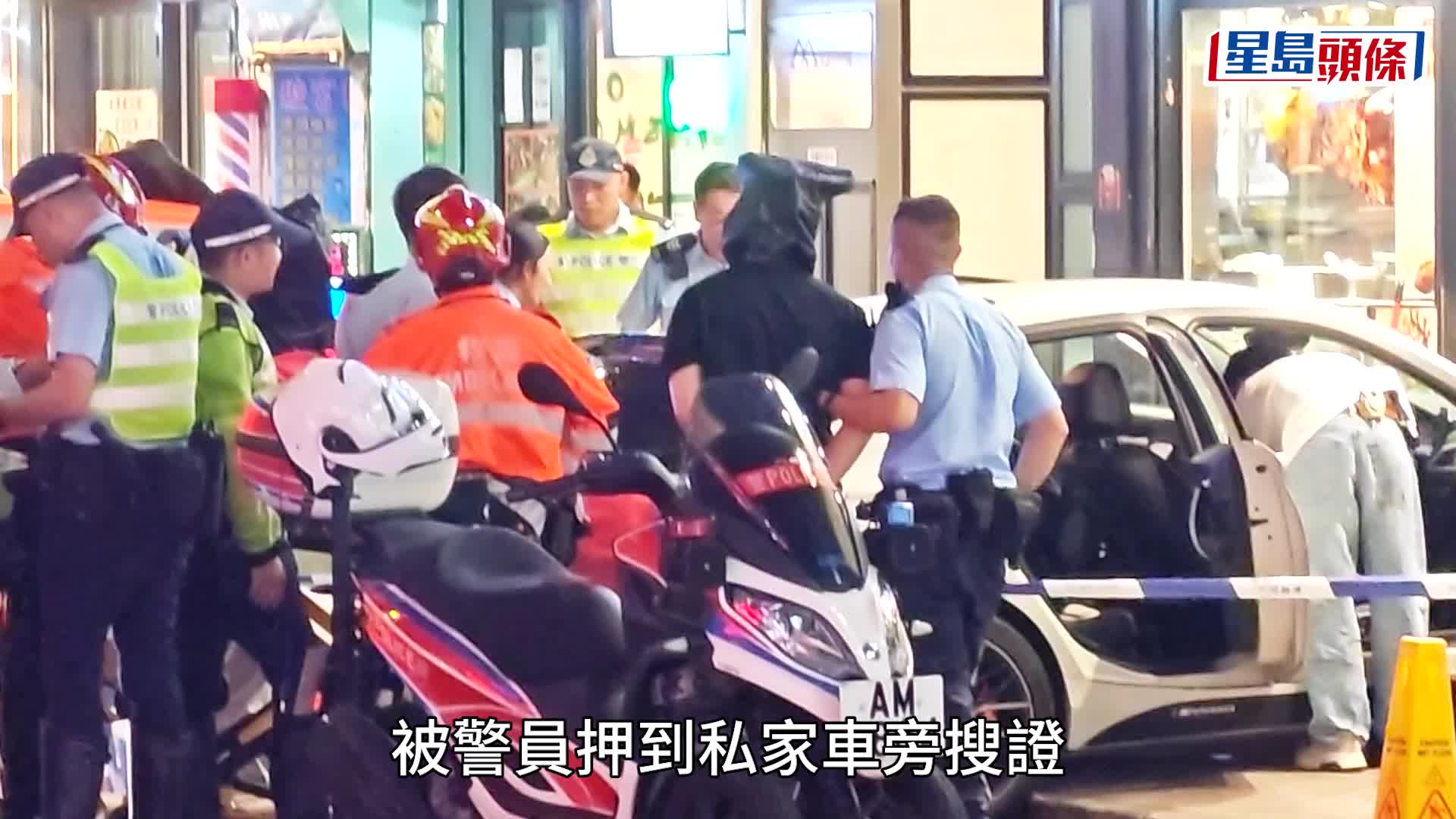 旺角砵蘭街私家車逃捕 連撼多車直撞冰室 警拘兩疑犯檢獲毒品