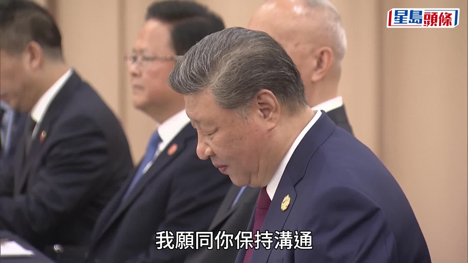 習百近平與高市早苗會談。 美聯社